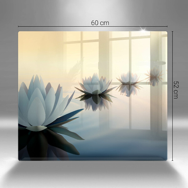 Kitchen worktop protector Lilie flowers on the water