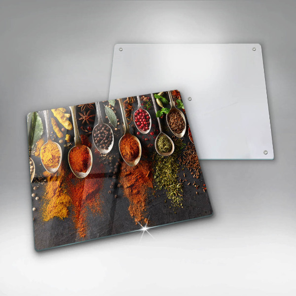 Kitchen worktop protector Spoons with spices