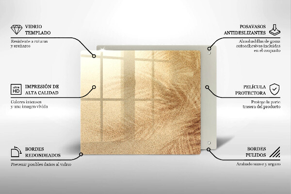 Glass worktop saver Beach sand and holidays