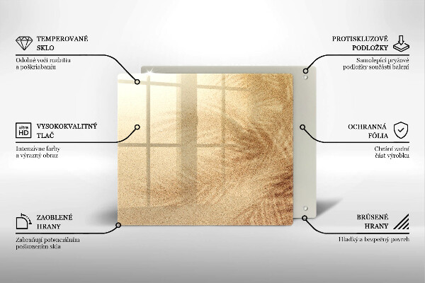 Glass worktop saver Beach sand and holidays