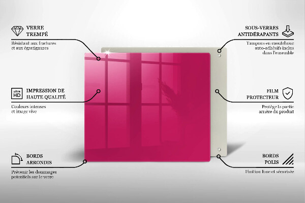 Kitchen worktop protector Pink color