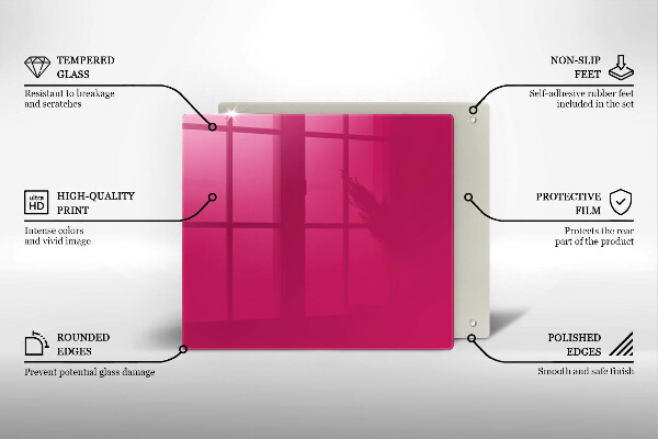 Kitchen worktop protector Pink color