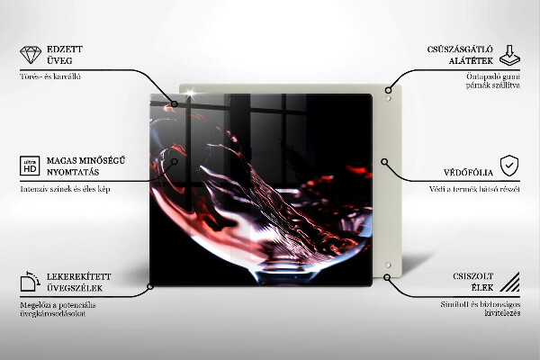 Kitchen worktop protector A glass of red wine