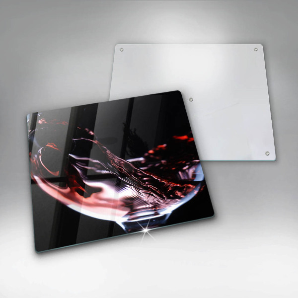 Kitchen worktop protector A glass of red wine