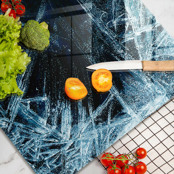 Chopping board glass Sharp ice structure