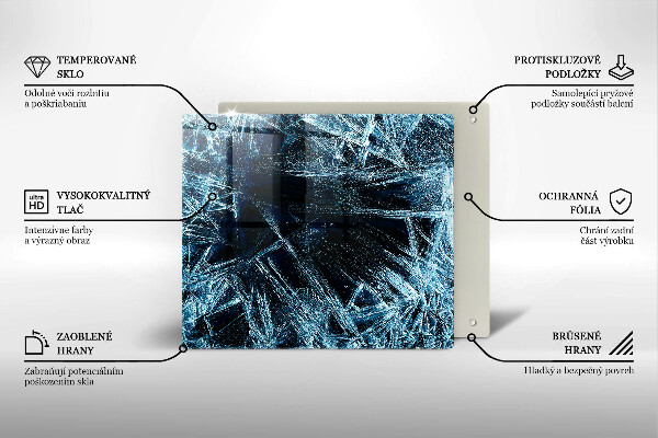 Chopping board glass Sharp ice structure