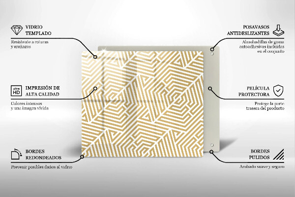 Kitchen worktop protector Geometric lines