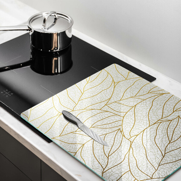 Kitchen worktop protector Line-art leaves pattern