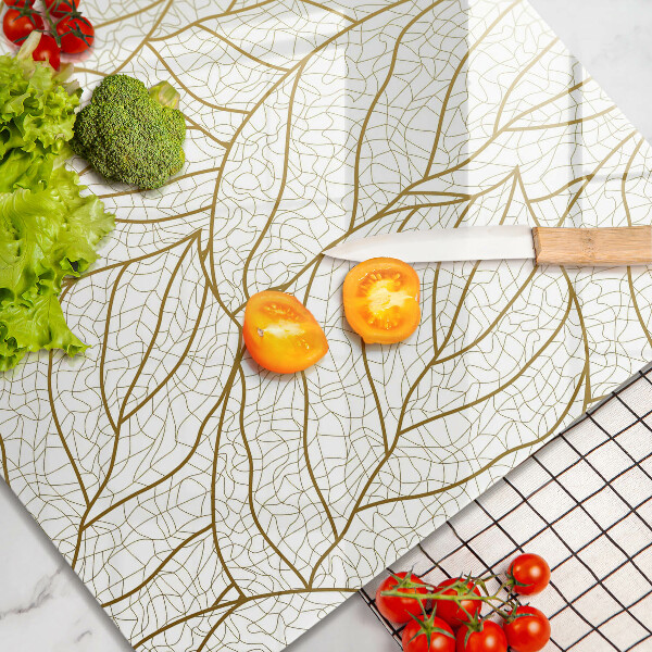 Kitchen worktop protector Line-art leaves pattern