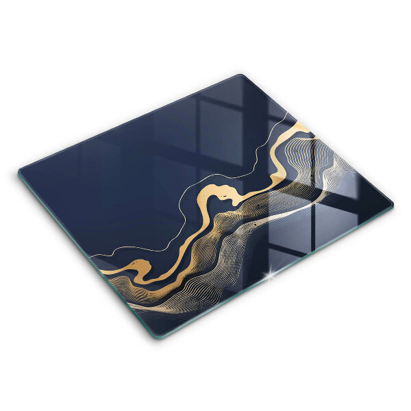 Kitchen worktop protector Abstraction golden lines