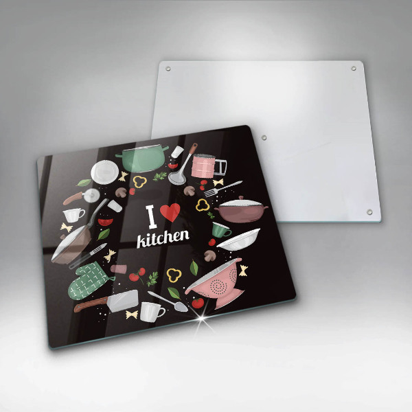 Kitchen worktop protector Illustration I Love Kitchen