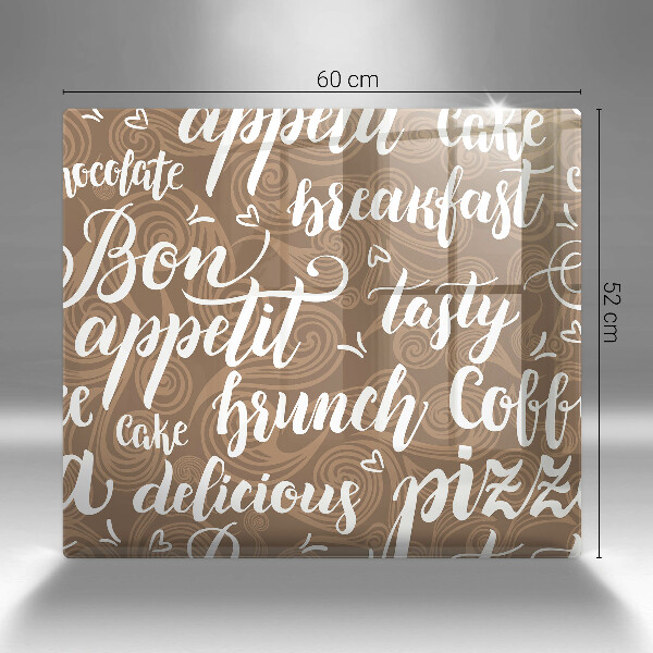 Glass worktop saver Text Bon Appetit