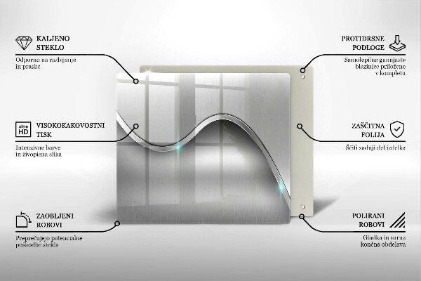 Glass worktop saver Metal abstraction