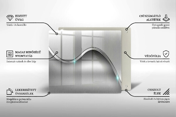 Glass worktop saver Metal abstraction
