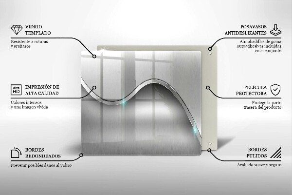 Glass worktop saver Metal abstraction