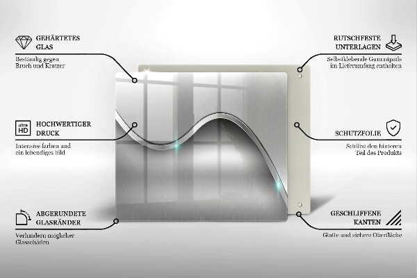 Glass worktop saver Metal abstraction
