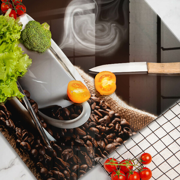 Glass worktop saver Coffee and cup