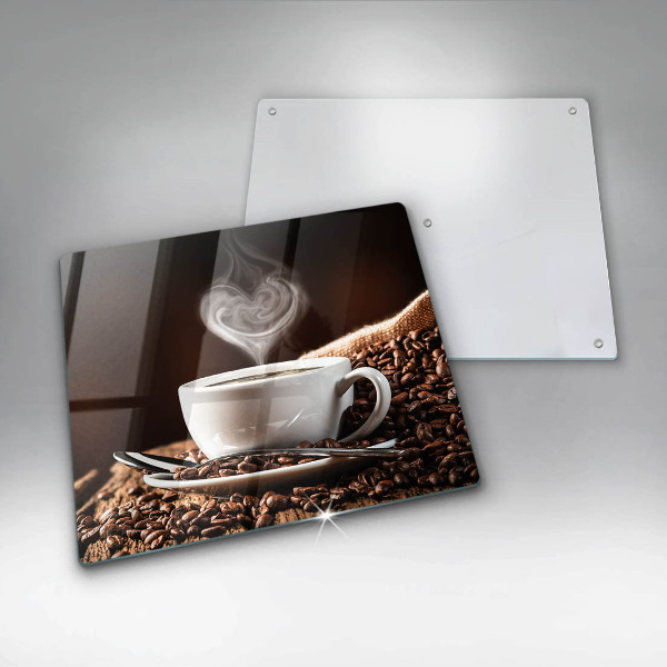 Glass worktop saver Coffee and cup