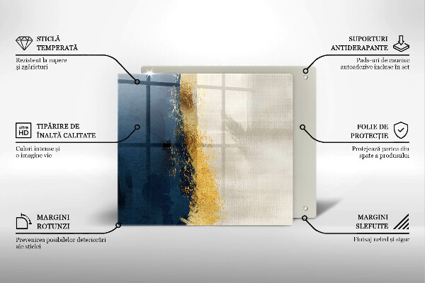 Kitchen worktop protector Abstraction gold