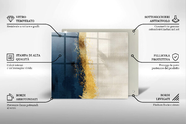 Kitchen worktop protector Abstraction gold