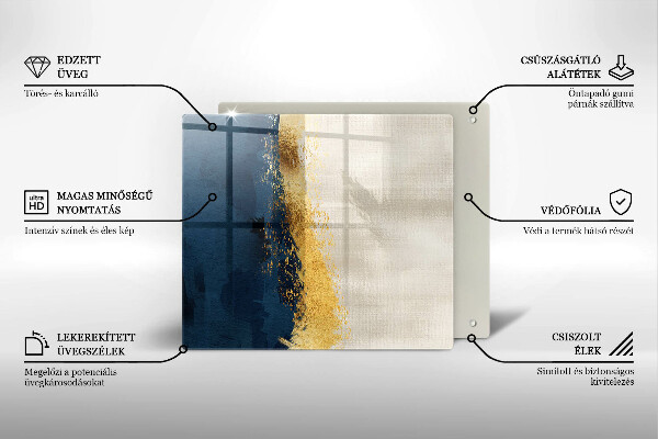 Kitchen worktop protector Abstraction gold