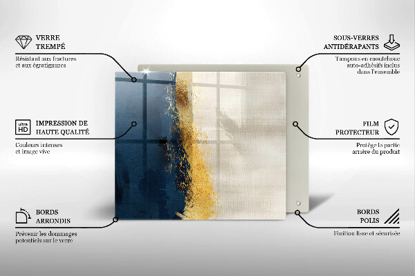 Kitchen worktop protector Abstraction gold