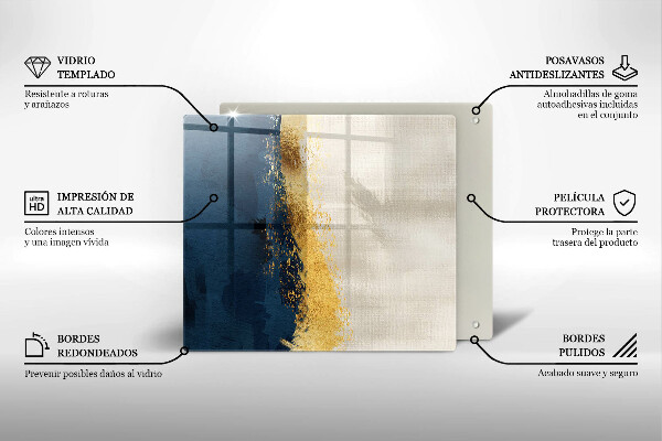 Kitchen worktop protector Abstraction gold