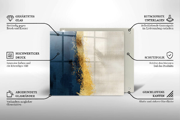 Kitchen worktop protector Abstraction gold