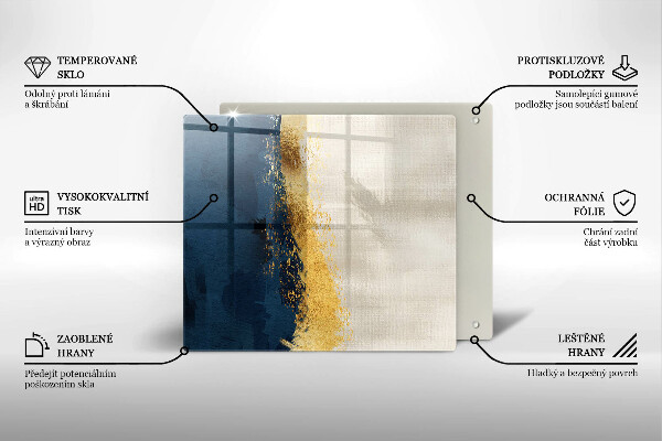 Kitchen worktop protector Abstraction gold