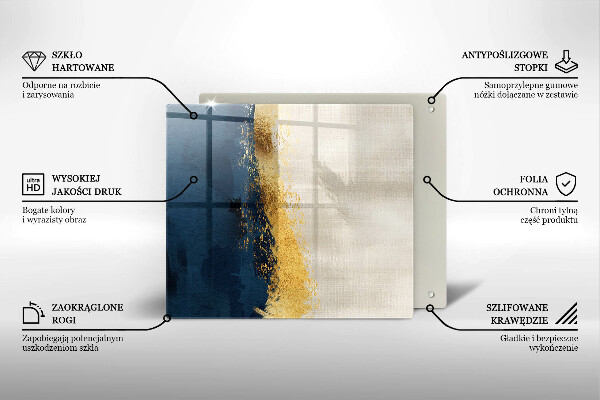 Kitchen worktop protector Abstraction gold