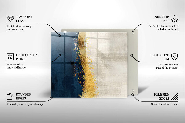 Kitchen worktop protector Abstraction gold