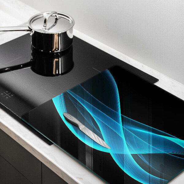 Glass worktop saver Blue abstraction
