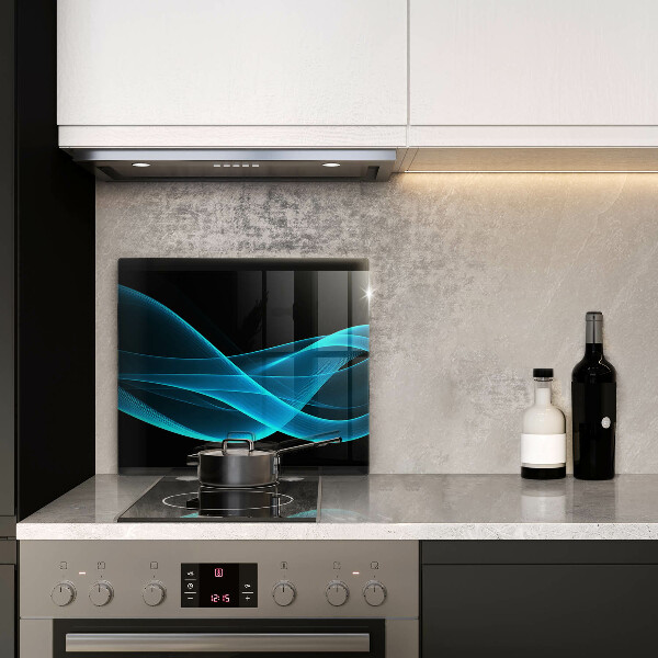 Glass worktop saver Blue abstraction