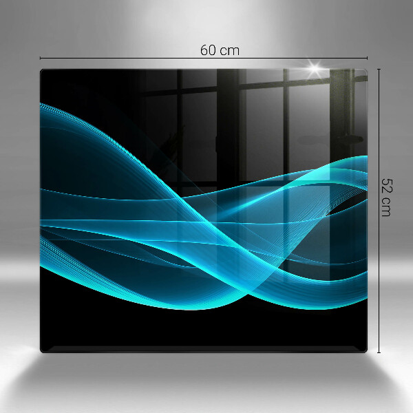 Glass worktop saver Blue abstraction