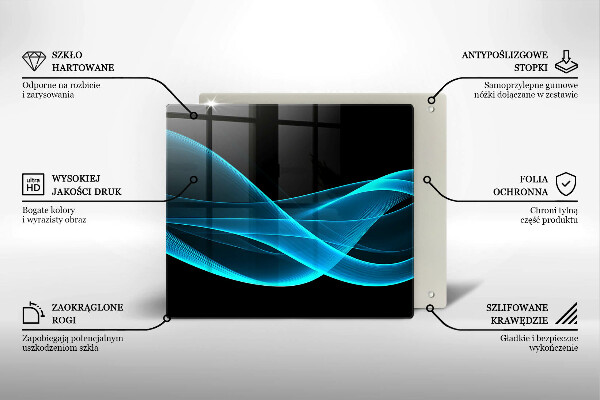 Glass worktop saver Blue abstraction