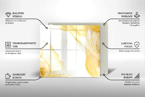 Kitchen worktop protector Golden abstraction