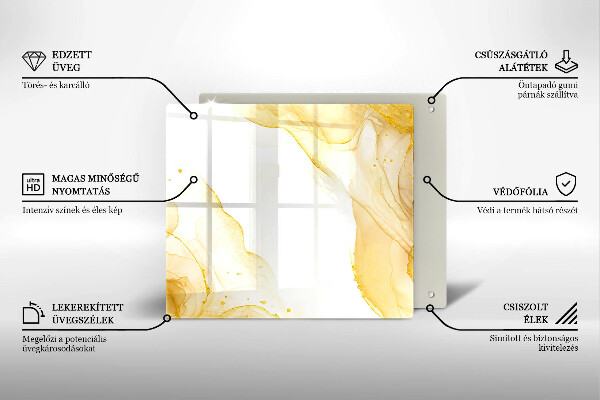 Kitchen worktop protector Golden abstraction