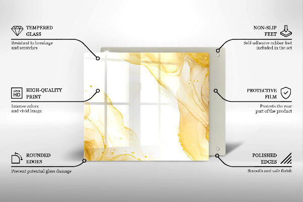 Kitchen worktop protector Golden abstraction