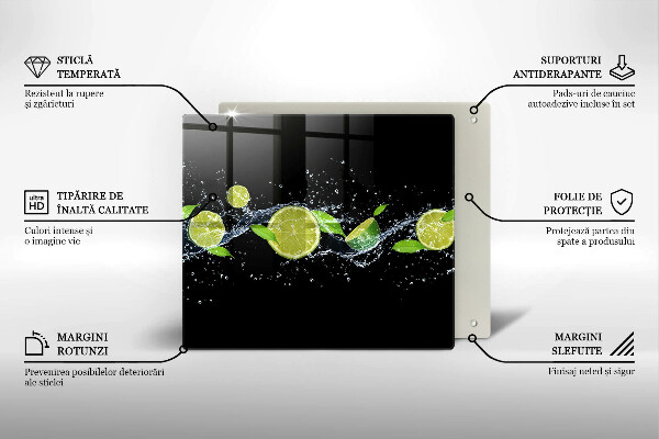 Kitchen worktop protector Lime mint water