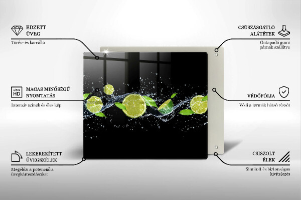 Kitchen worktop protector Lime mint water