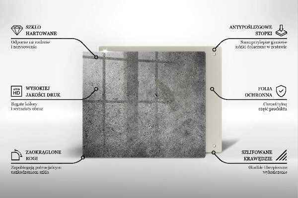 Glass worktop saver Concrete stone texture