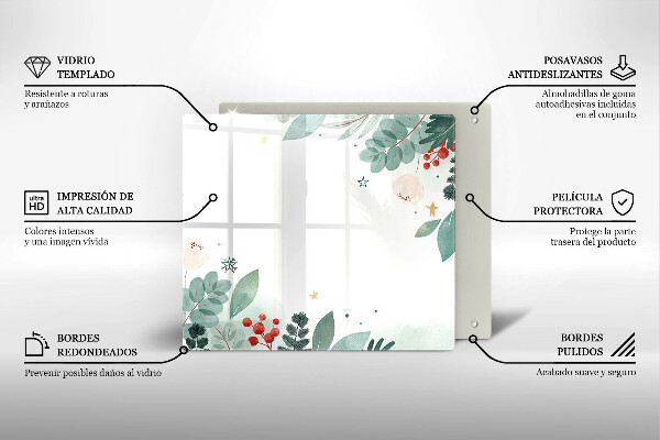 Kitchen worktop protector Watercolors leaves