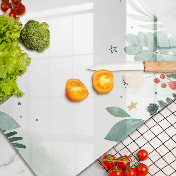 Kitchen worktop protector Watercolors leaves