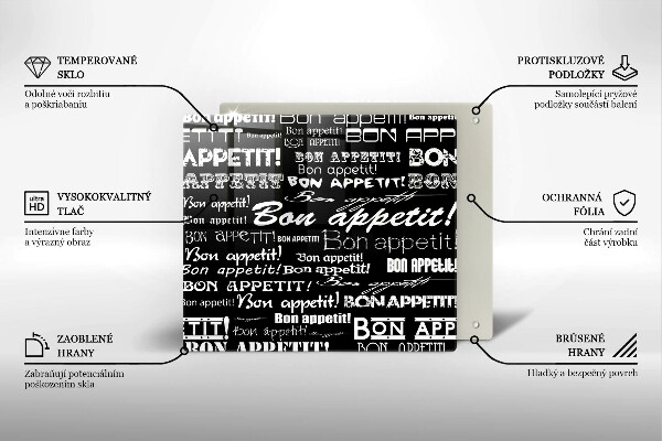 Kitchen worktop protector Kitchen text Bon Appetit