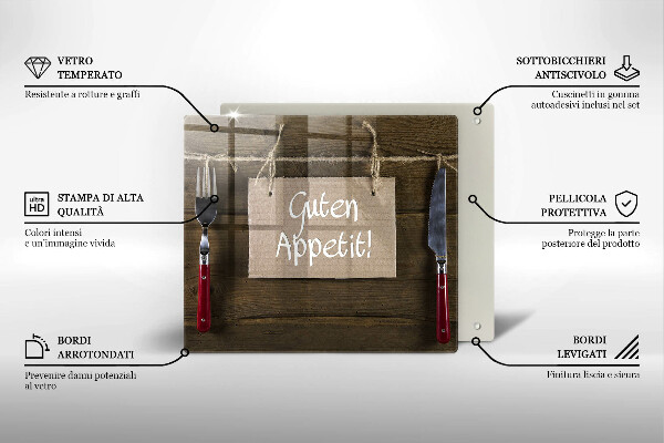 Kitchen worktop protector GUTEN APETIT inscription boards