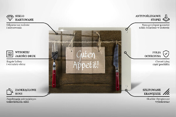 Kitchen worktop protector GUTEN APETIT inscription boards