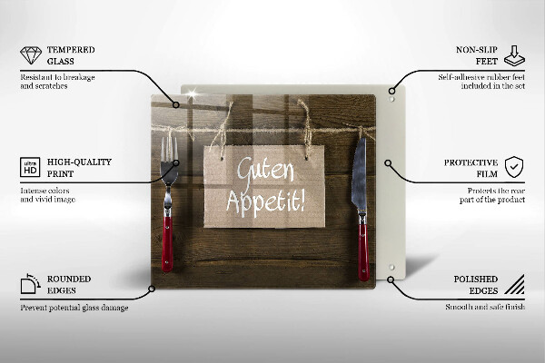 Kitchen worktop protector GUTEN APETIT inscription boards