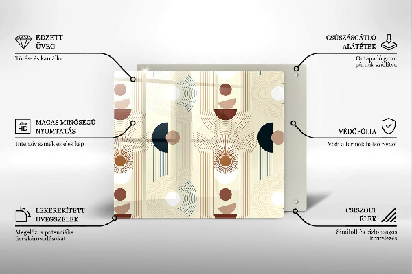 Kitchen worktop protector Boho shapes geometry