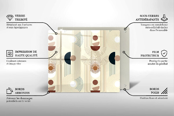 Kitchen worktop protector Boho shapes geometry