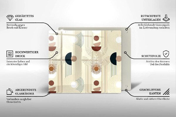 Kitchen worktop protector Boho shapes geometry